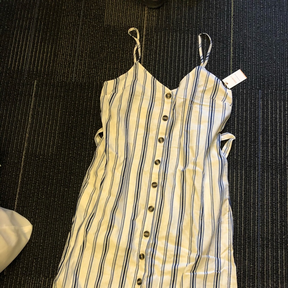 Forever 21 Blue striped cotton dress